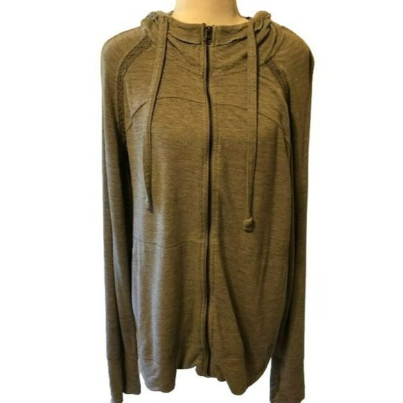 CITY LIGHTS Gray Thumb Hole Hoodie Size XL - Picture 1 of 7